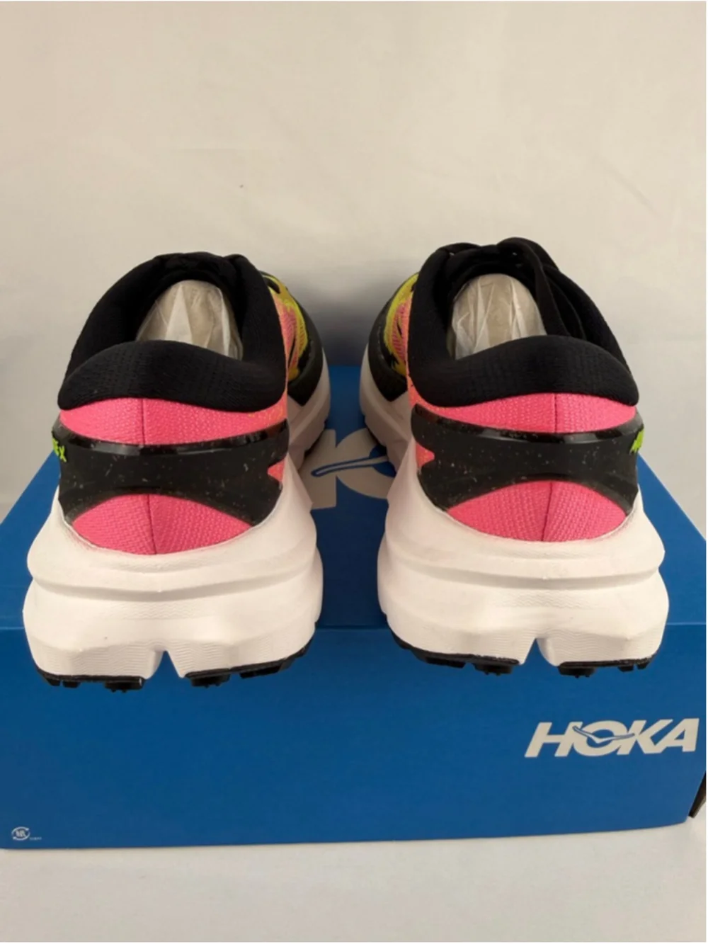 Men's Hoka Mafate X Athletic Shoes 8 Yellow Pink